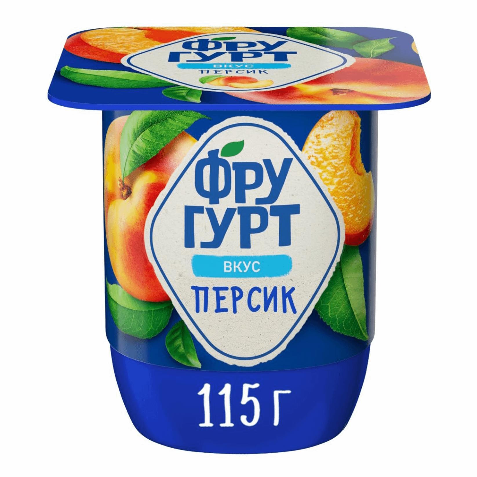 Йогуртный продукт Фругурт Персик 2.5% 115 гр., ПЭТ