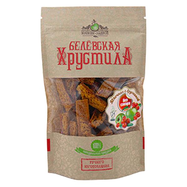Хрустила Белёвские сладости яблочная с брусникой без сахара, 50 гр., дой-пак