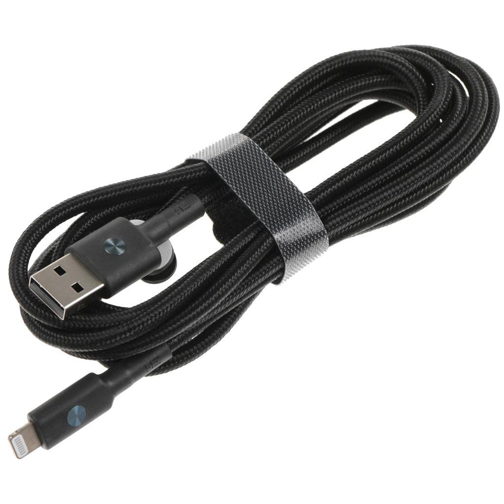 Кабель ZMI AL881, Lightning (m) - USB (m), 2м, MFI, черный