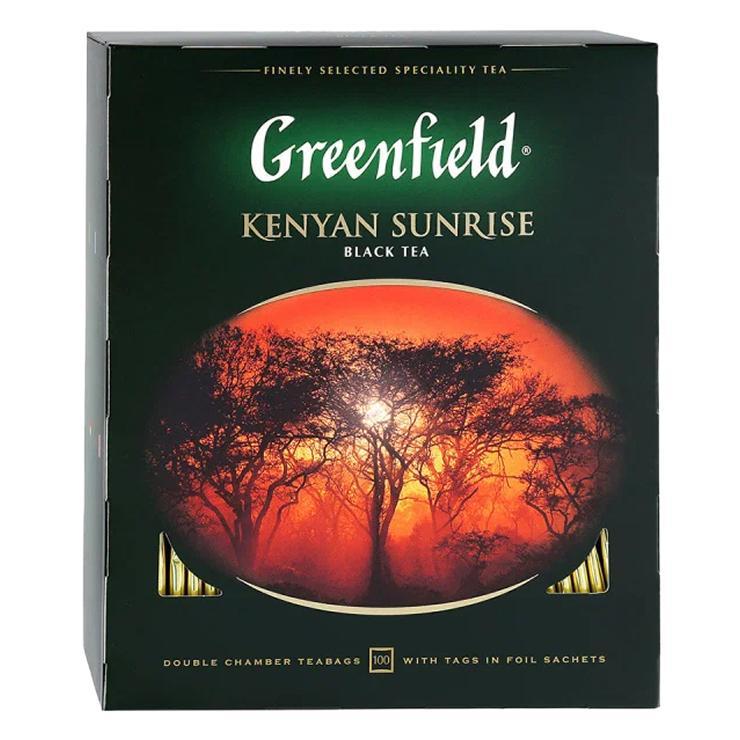 Чай Greenfield Kenyan Sunrise черный 100 пакетиков 200 гр., картон