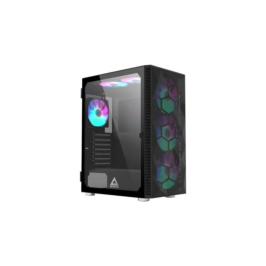 Корпус ATX MONTECH X3 Mesh, Midi-Tower, без БП, черный [x3 mesh bl]