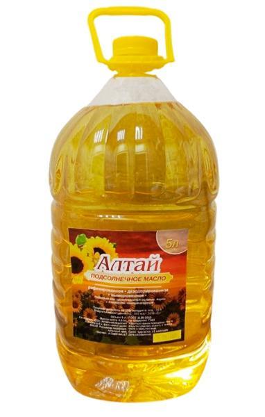 Масло подсолнечное Алтай 5 л., ПЭТ