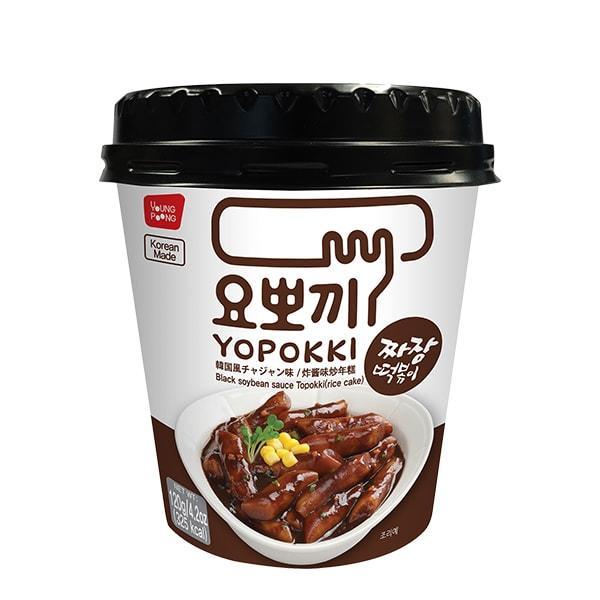 Клецки рисовые Yopokki Topokki Jjajang Black soybeen sauce соус чаджан 120 гр., стакан