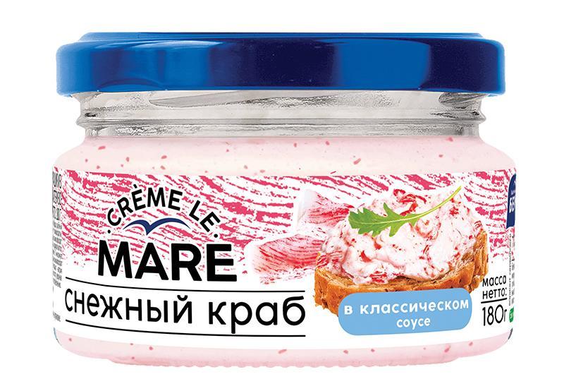 Краб снежный Балтийский берег Creme le Mare в классическом соусе 180 гр., стекло