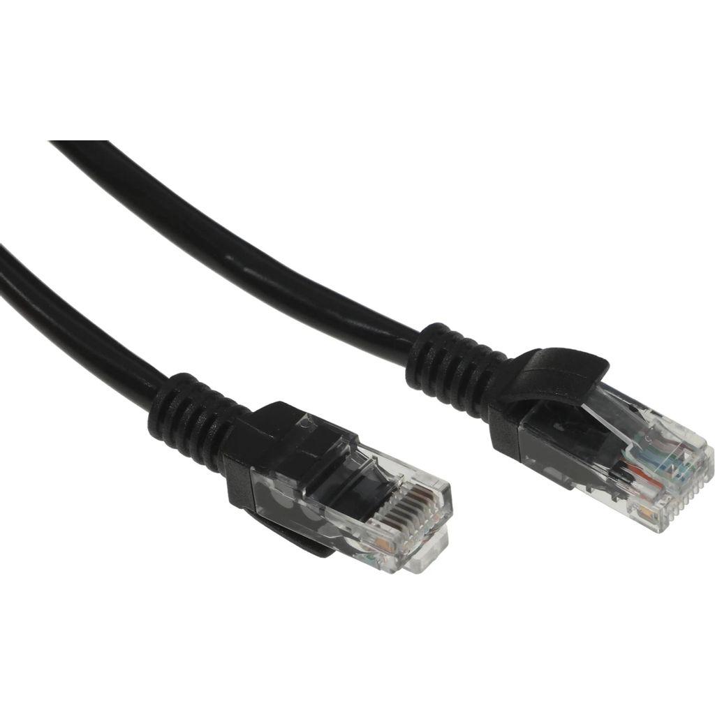 Патч-корд CABLEXPERT PP12-3M/BK литой (molded), UTP, кат.5E, 3м, 4 пары, 26AWG, алюминий омедненный, многожильный, черный