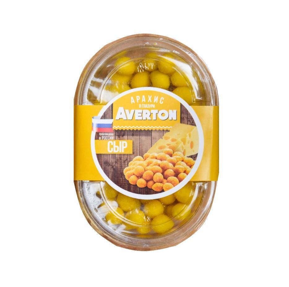 Арахис Averton в глазури хрустящая корочка со вкусом сыр 100 гр., пластиковая упаковка