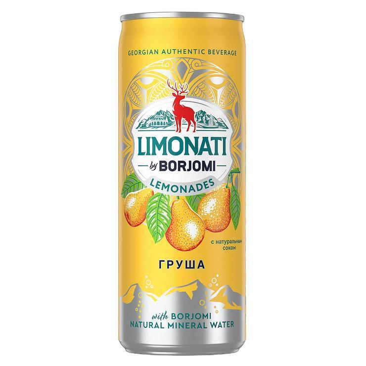 Напиток газированный Borjomi limonati груша Грузия 330 мл., ж/б