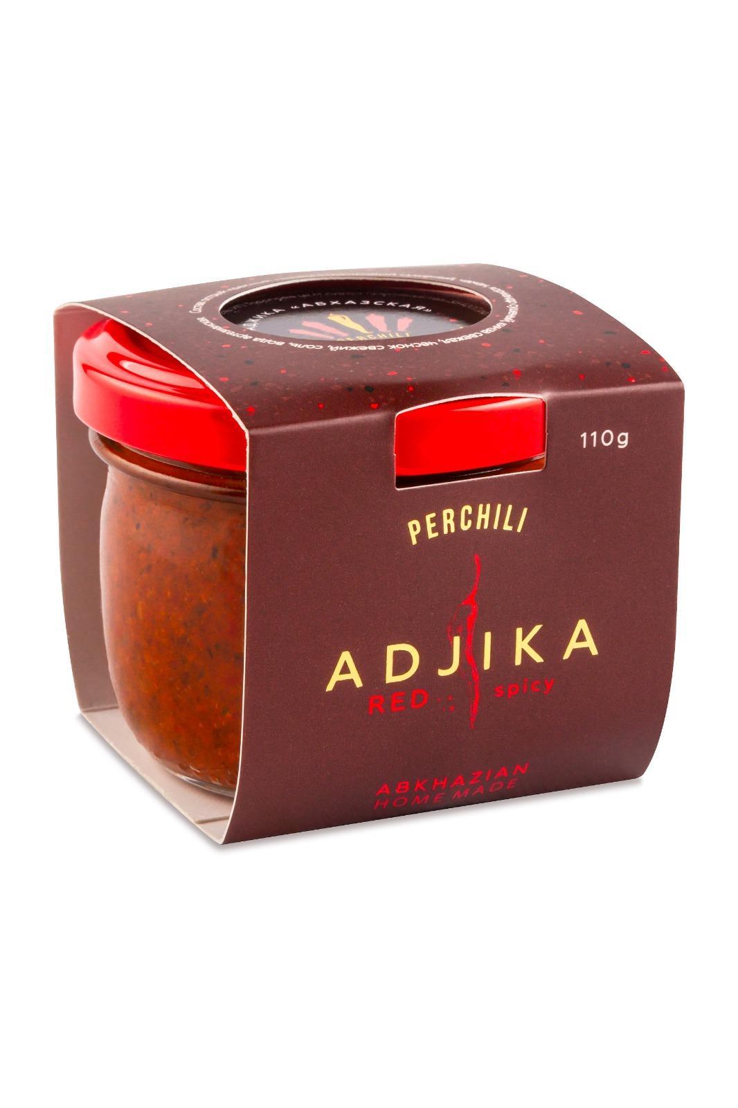 Аджика Perchili абхазская острая красная 110 гр., стекло