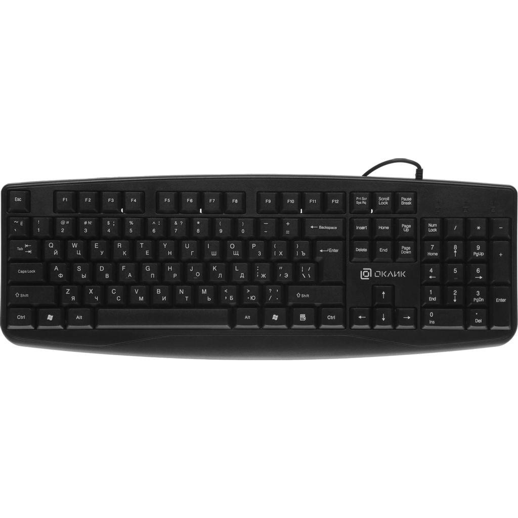 Клавиатура Oklick 105M, проводная, USB, мембранная, черный [1678092]
