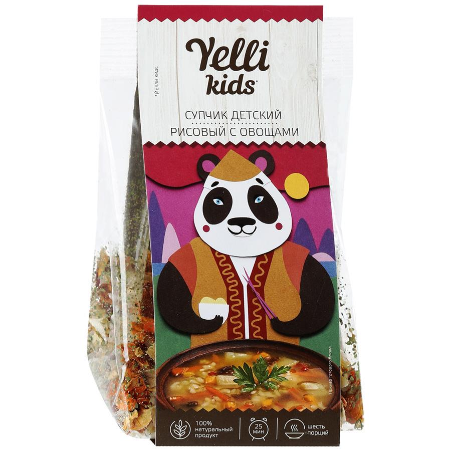 Супчик Yelli Kids детский рисовый с овощами 100 гр., флоу-пак