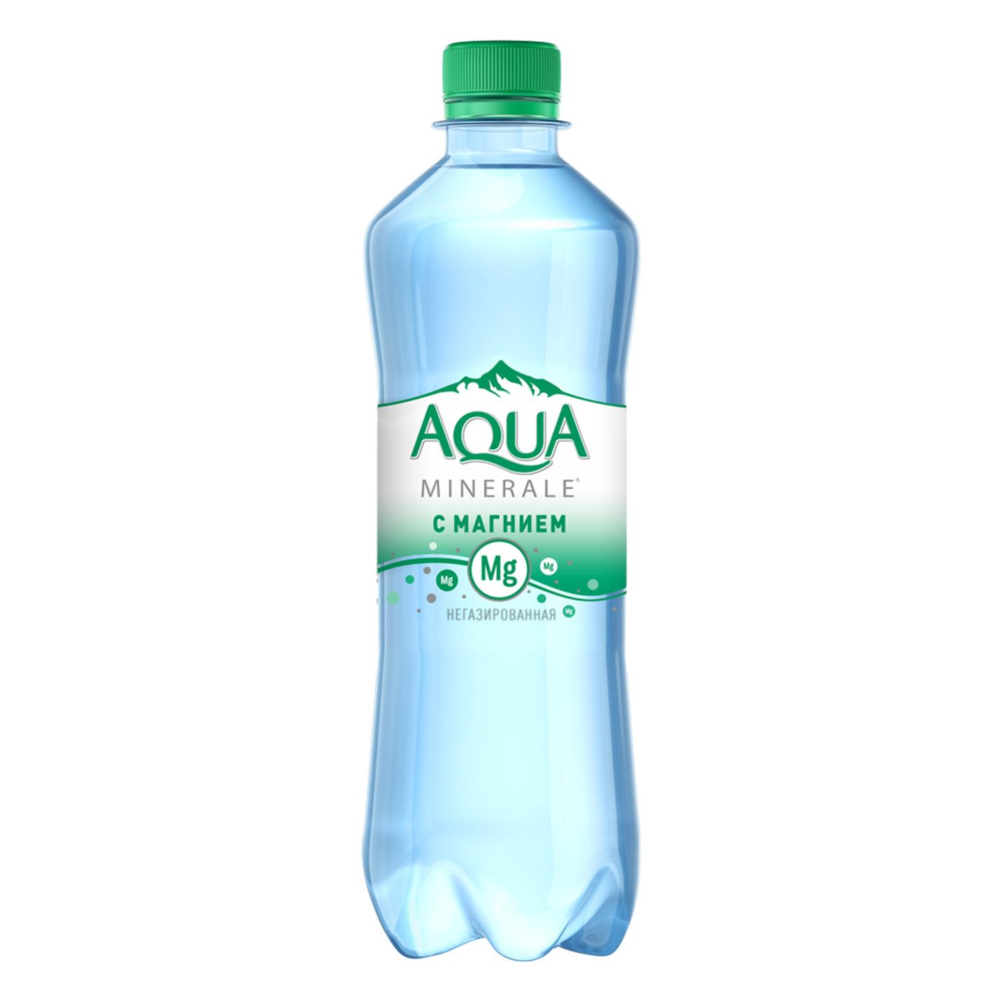 Вода негазированная Aqua Minerale Плюс с магнием 500 мл., ПЭТ
