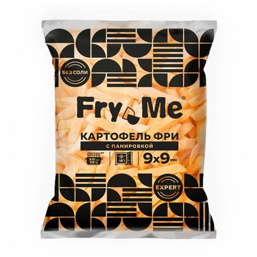 Картофель фри Ви фрай Fry Me Expert в Панировке 9мм 2,5 кг., флоу-пак