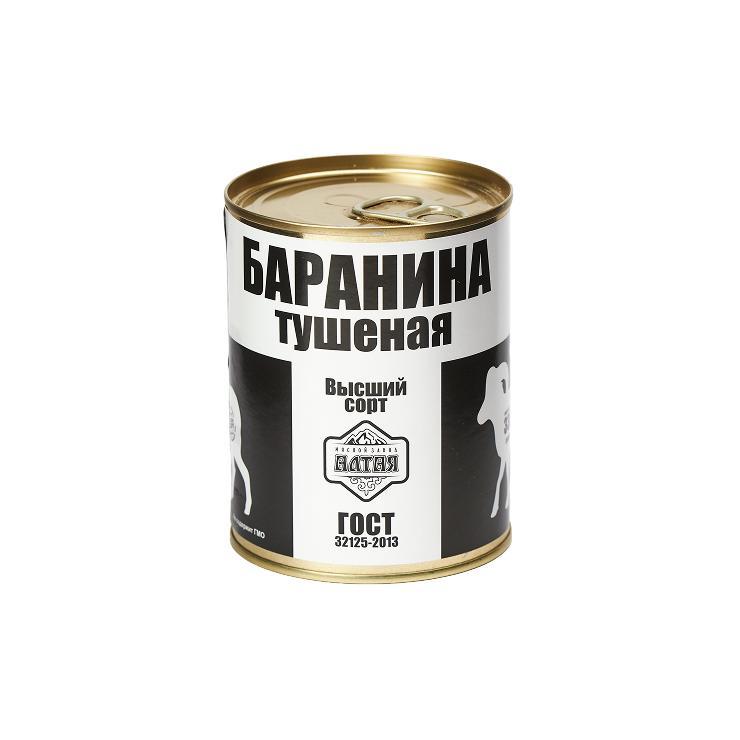 Баранина тушеная ГОСТ в/с ПМЗА 338 гр., ж/б