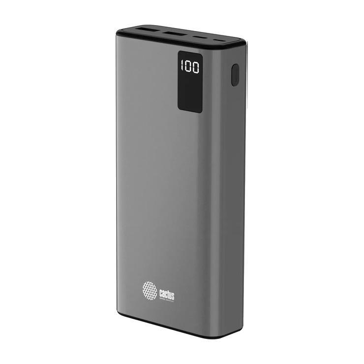 Внешний аккумулятор (Power Bank) Cactus CS-PBFSFA-20000, 20000мAч, серый