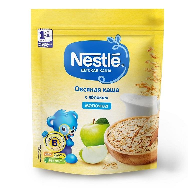 Каша Nestle овсяная с яблоком 220 гр., дой-пак