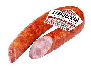 Колбаса полукопченая Белорусские рецепты краковская ГОСТ 400 гр., в/у