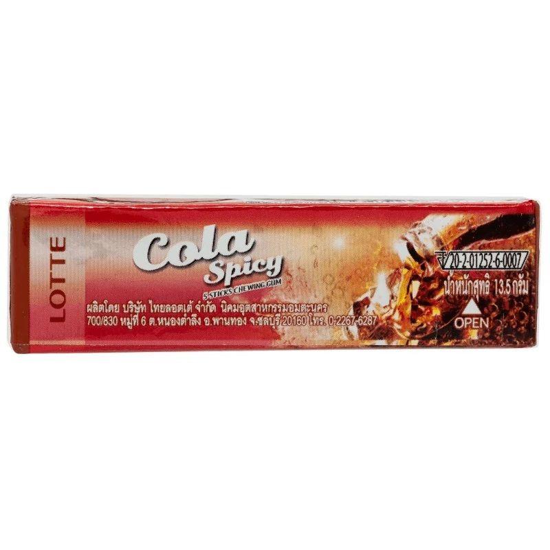 Жевательная резинка Lotte cola spicy пряная кола пластинки, 13,5 гр., обертка