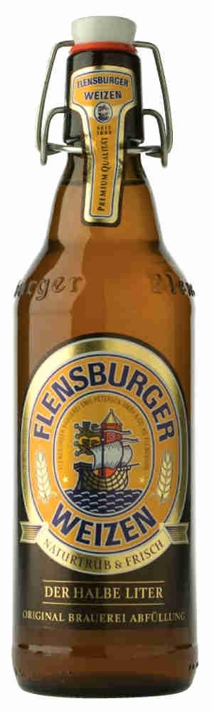 Пиво Flensburger Weizen светлое нефильтрованное 5,1% 500 мл., стекло