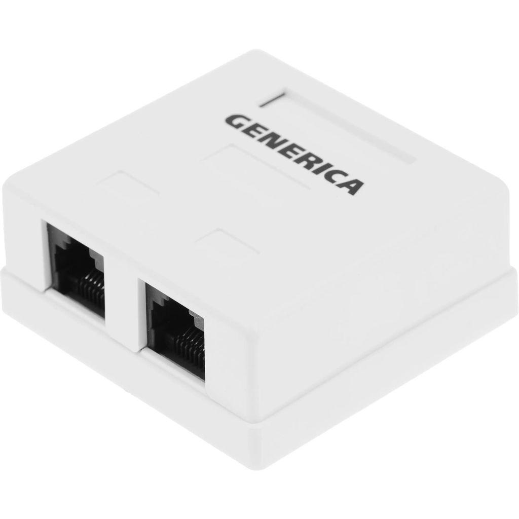 Розетка ITK (CS2-1C5EU-22-G) настенная 62x59.6x26.5мм RJ45 пластик белый