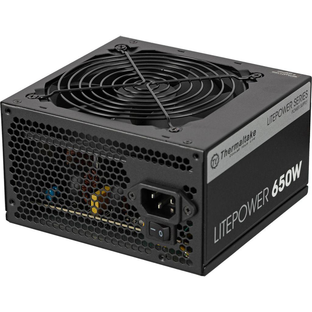 Блок питания Thermaltake Litepower, 650Вт, 120мм, черный, retail [ps-ltp-0650npcneu-2]