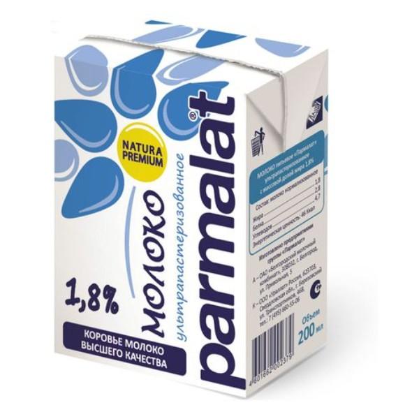 Молоко Parmalat natura premium ультрапастеризованное 1,8%, 200 мл., тетра-пак