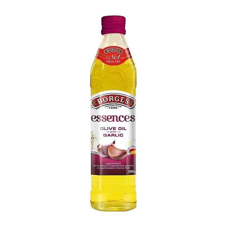 Масло Borges Essences оливковое с чесноком 500 мл., стекло