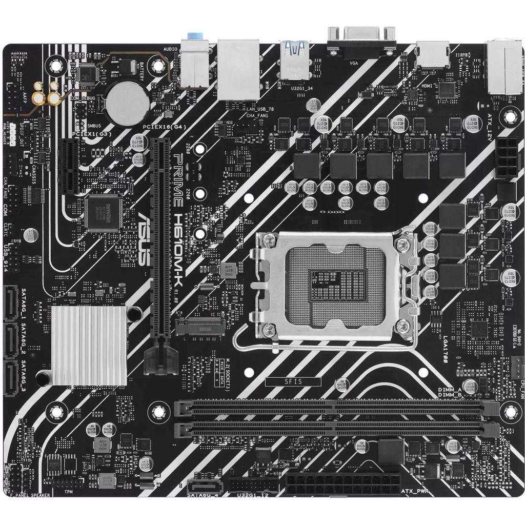 Материнская плата Asus PRIME H610M-K, Socket LGA 1700, Intel H610, mATX, Ret