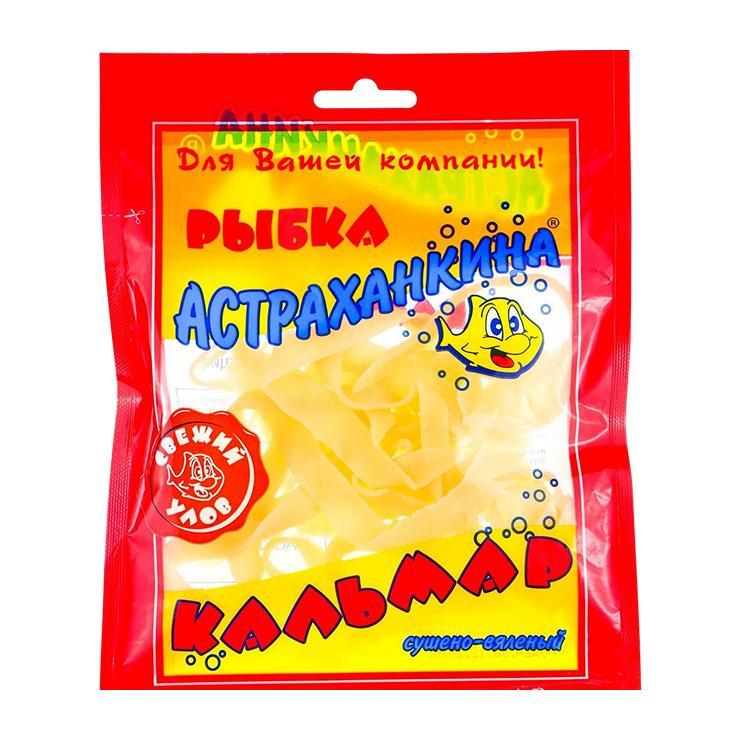 Кольца кальмара Астраханкина сушено-вяленого 70 гр., флоу-пак