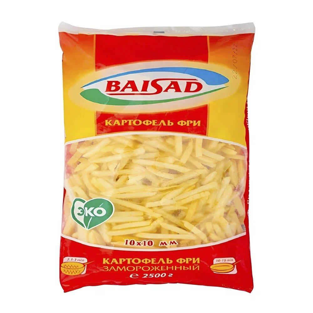 Картофель фри Baisad 10мм 2,5кг., флоу-пак