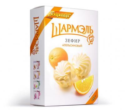 Зефир Шармэль апельсиновый 12 штук 255 гр., картон