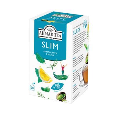 Напиток чайный травяной Ahmad Tea Slim в пакетиках 1,5 гр. х 20 шт., картон