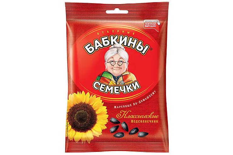 Семечки Бабкины семечки без соли 100 гр., флоу-пак
