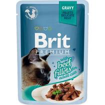 Влажный корм Brit Premium Кусочки из филе говядины в соусе