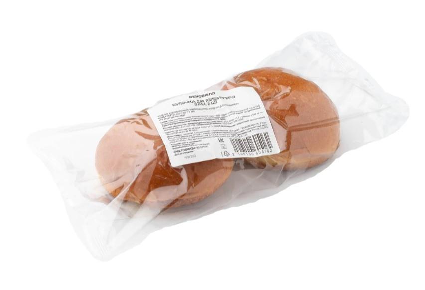 Булочка ВкусВилл для гамбургера замороженная 2 штуки 160 гр., флоу-пак
