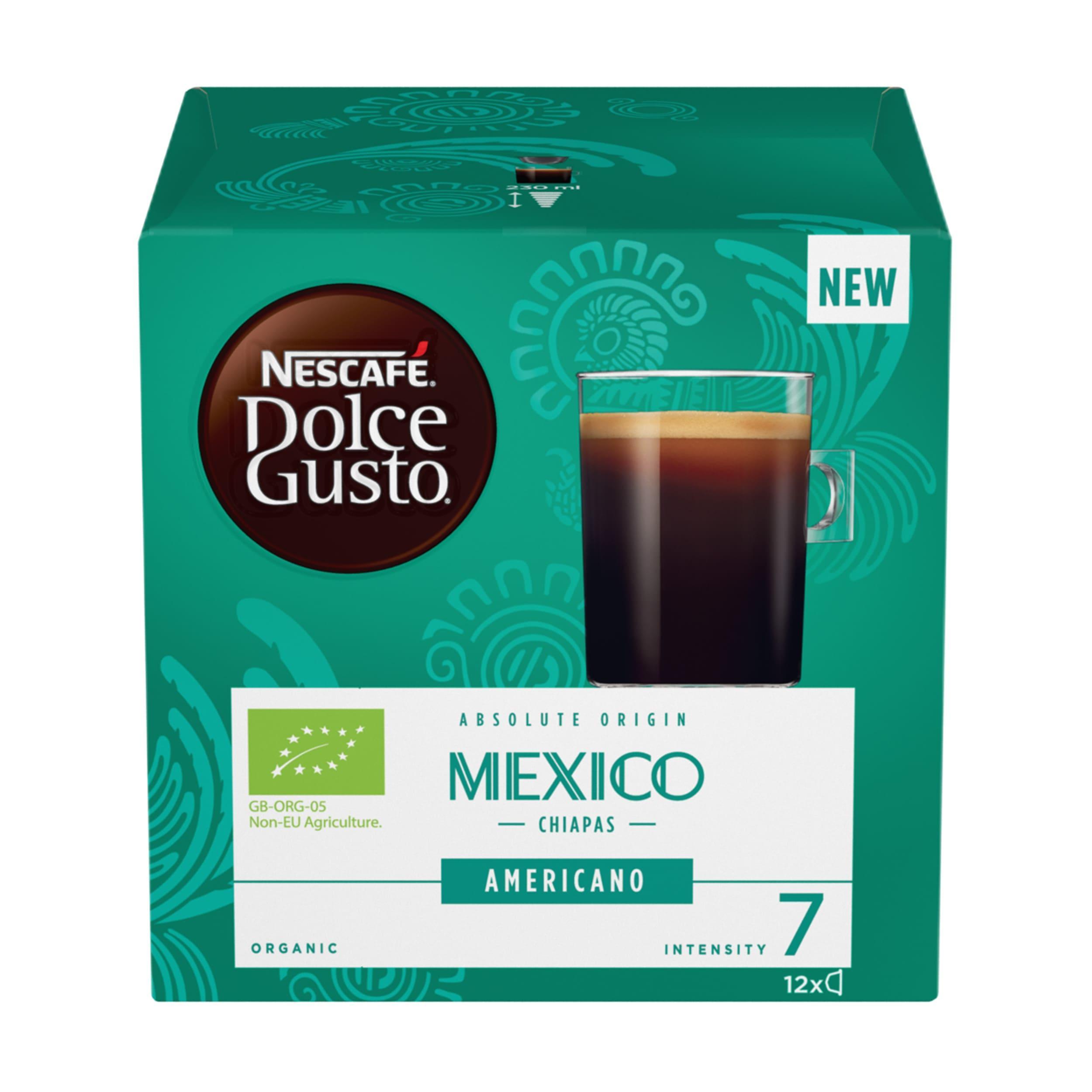 Кофе Nescafe Dolce Gusto Mexico americano натуральный жареный молотый 108 гр., картон