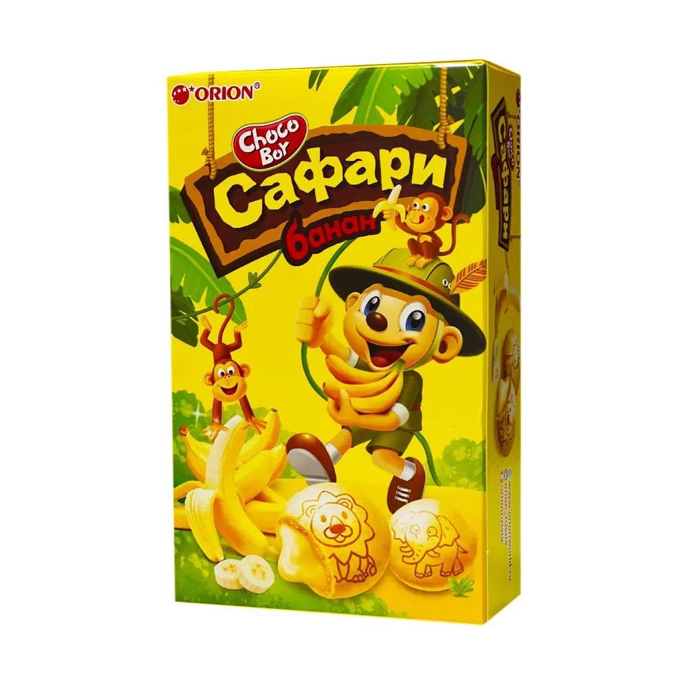 Печенье Choco Boy Orion Сафари Банан 39 гр., картон