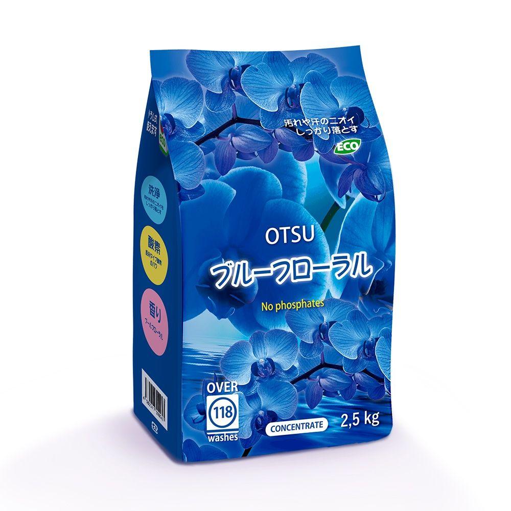 Концентрированный стиральный порошок Otsu, с ароматом Цветочный сад 2.5 кг., пакет