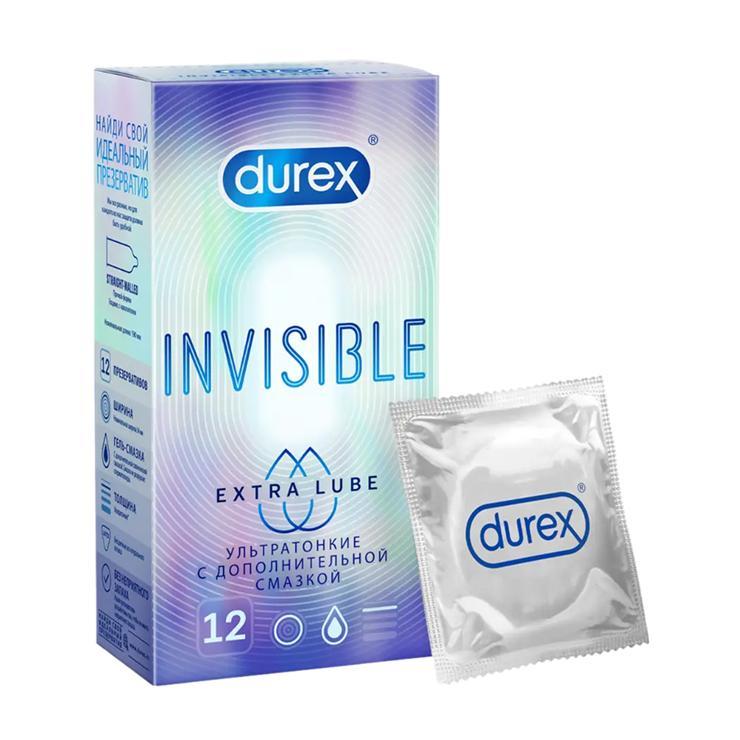 Презервативы Durex Pleasuremax Invisible Extra Lube 12 шт., картон