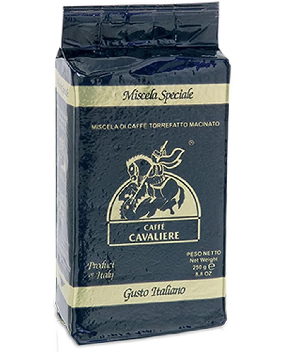 Кофе 40% арабика 60% робуста (синий) Caffe, Cavaliere, 250 гр., флоу-пак