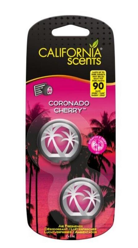 Ароматизатор в автомобиль California Scents мини диффузор вишня коронадо 2 шт., блистер