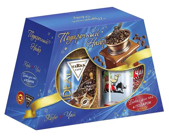 Кофе Markk Cafe Набор подарочный Ideal Чай + кофе + кружка 150 гр