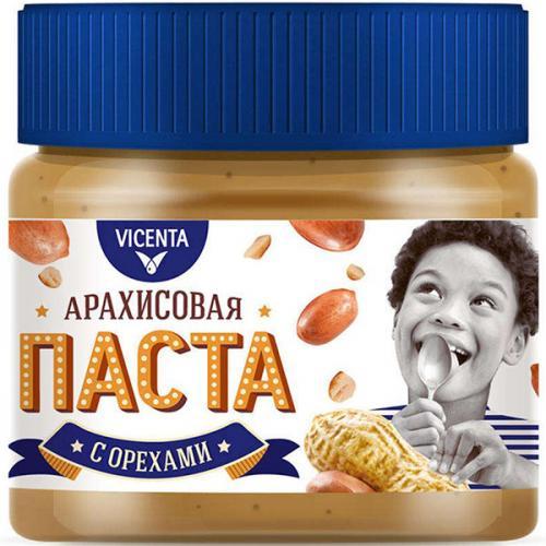 Арахисовая паста c орехами, Vicenta, 250 гр., ПЭТ