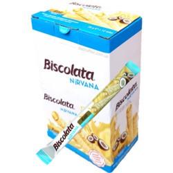 Вафельные трубочки Biscolata roll с белым шоколадом, молочной начинкой и кокосом 26 гр., флоу-пак