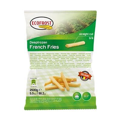 Картофель фри Ecofrost Бельгия 9х9 мм. 2.5 кг., флоу-пак