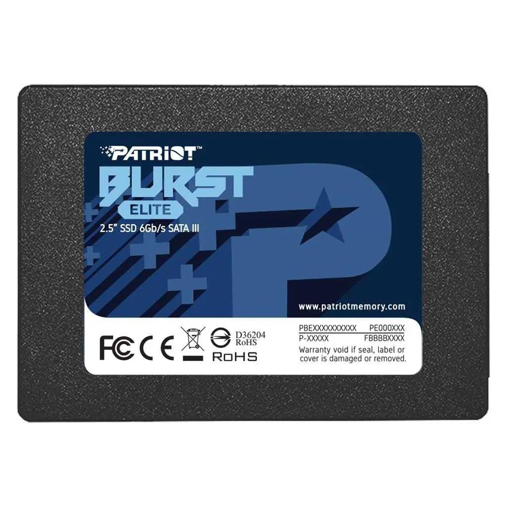120ГБ SSD накопитель Patriot Burst Elite PBE120GS25SSDR 2.5", SATA III, SATA