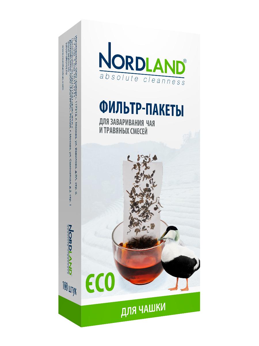 Фильтр-пакеты NORDLAND для заваривания чая, 100 шт.в упаковке (чашка), картон