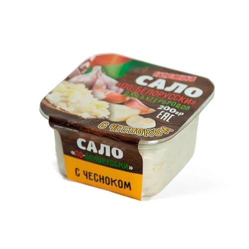 Сало Мясная Коллекция по белорусски для бутербродов с чесноком 200 гр., банка