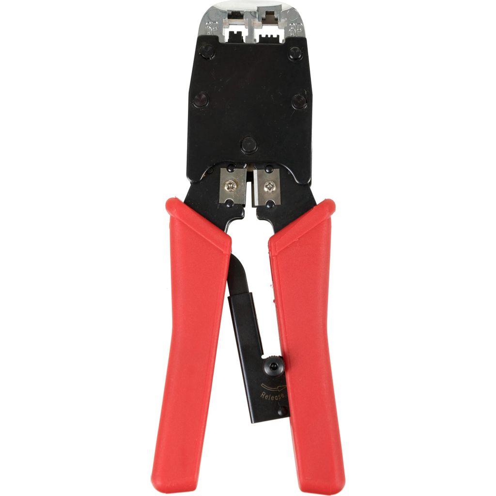 Инструмент обжимной ITK (TM1-B11V) для RJ-45/RJ-12/RJ-11 (упак:1шт) красный