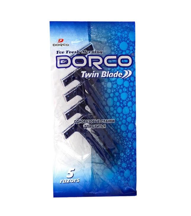Бритвенный станок Dorco одноразовый 2 лезвия 5 шт., флоу-пак