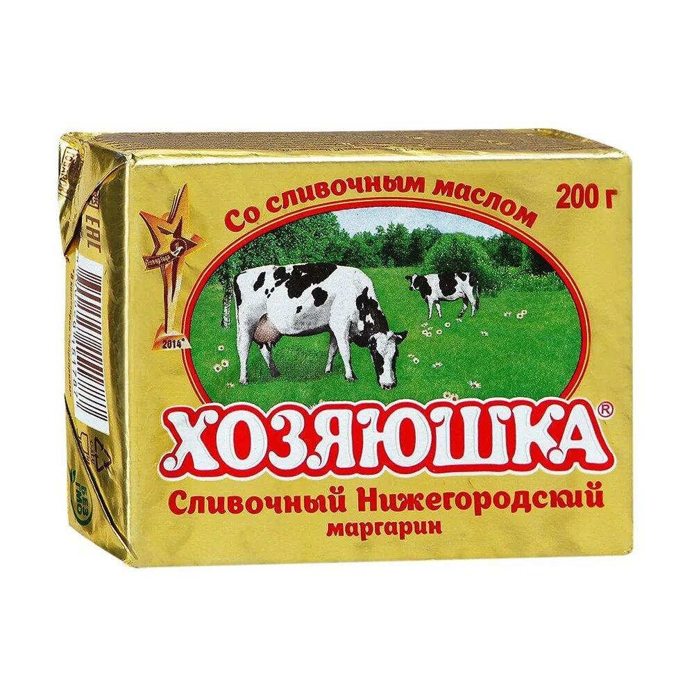 Маргарин сливочный НМЖК Хозяюшка Нижегородский 60% 200 гр., обертка